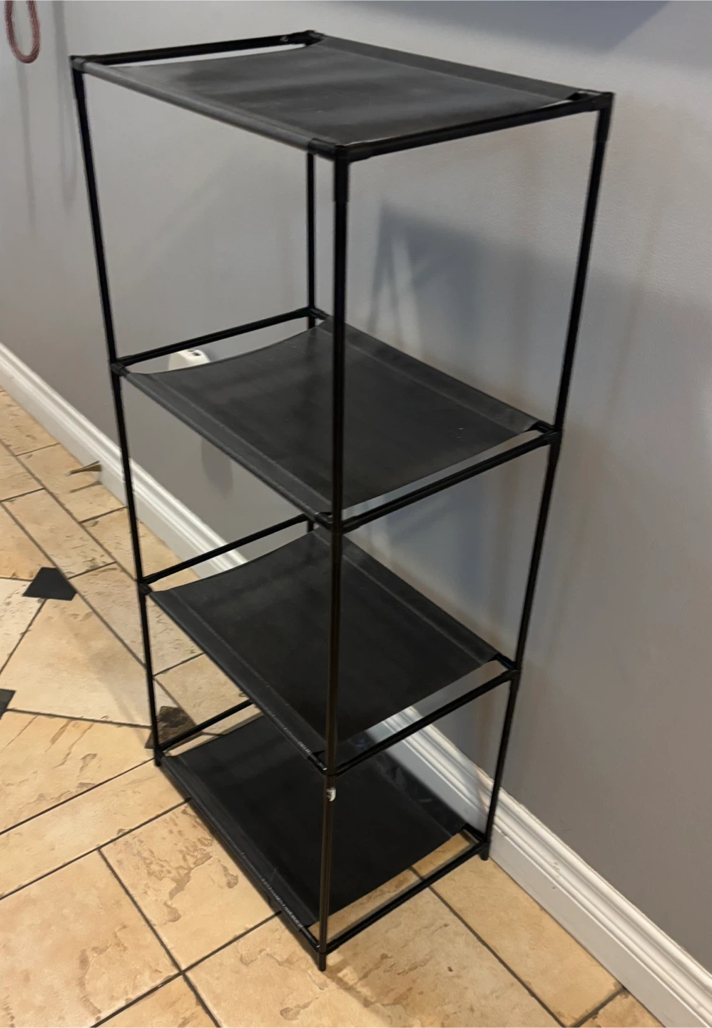 Black 4-Tier Storage Shelf - photo 3