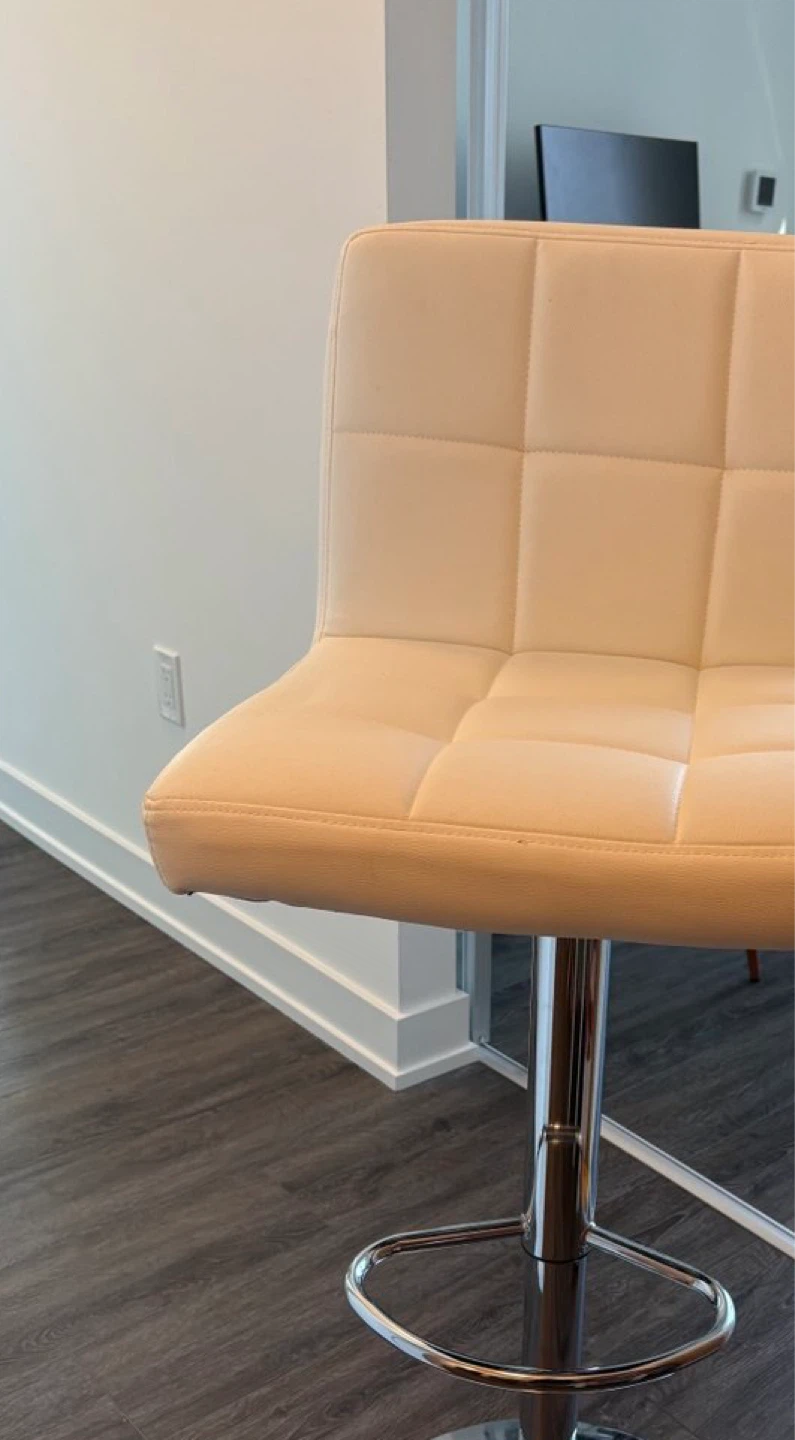 2 White Bar Stools