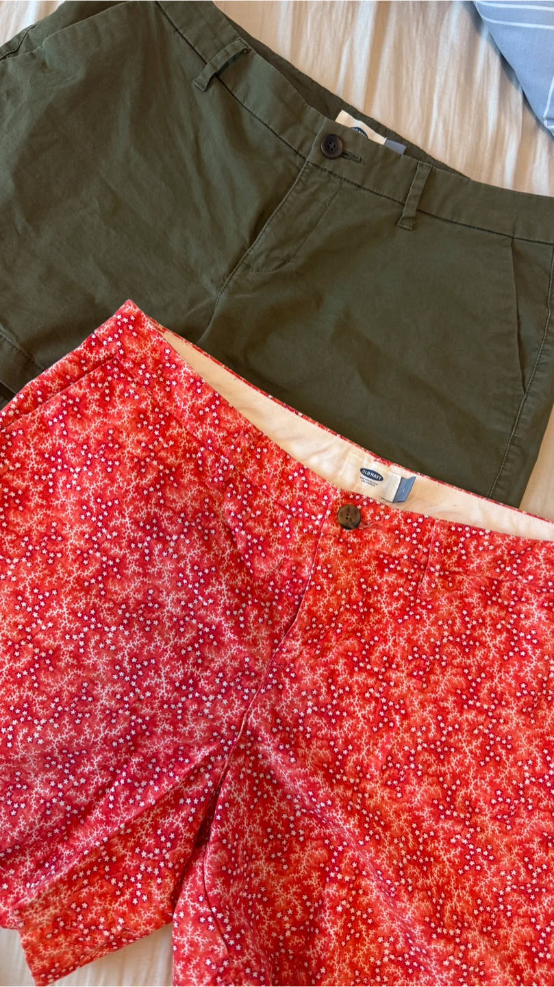 Old Navy Shorts Bundle - Red Floral & green