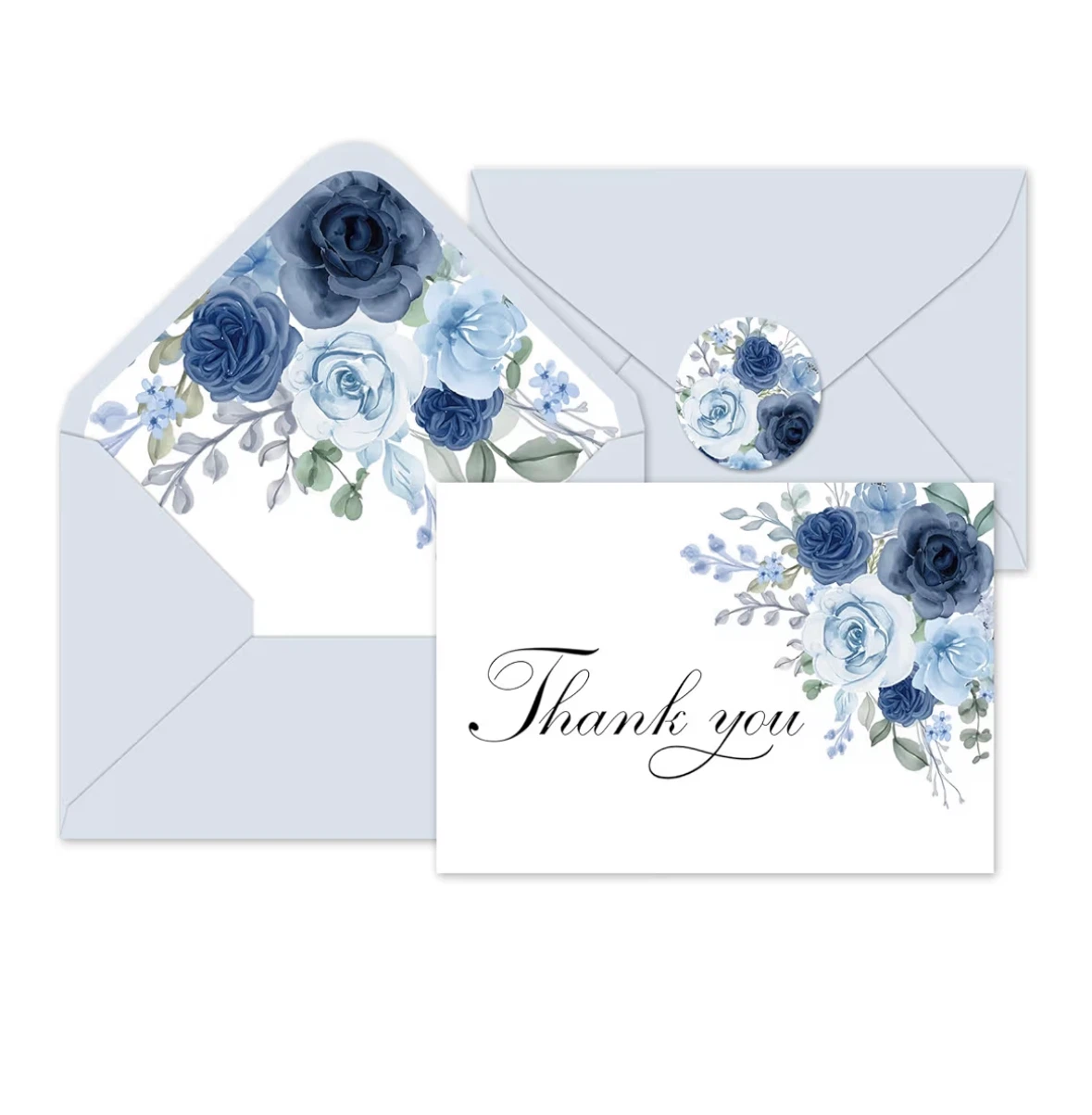 36 thank you cards with envelope and stickers