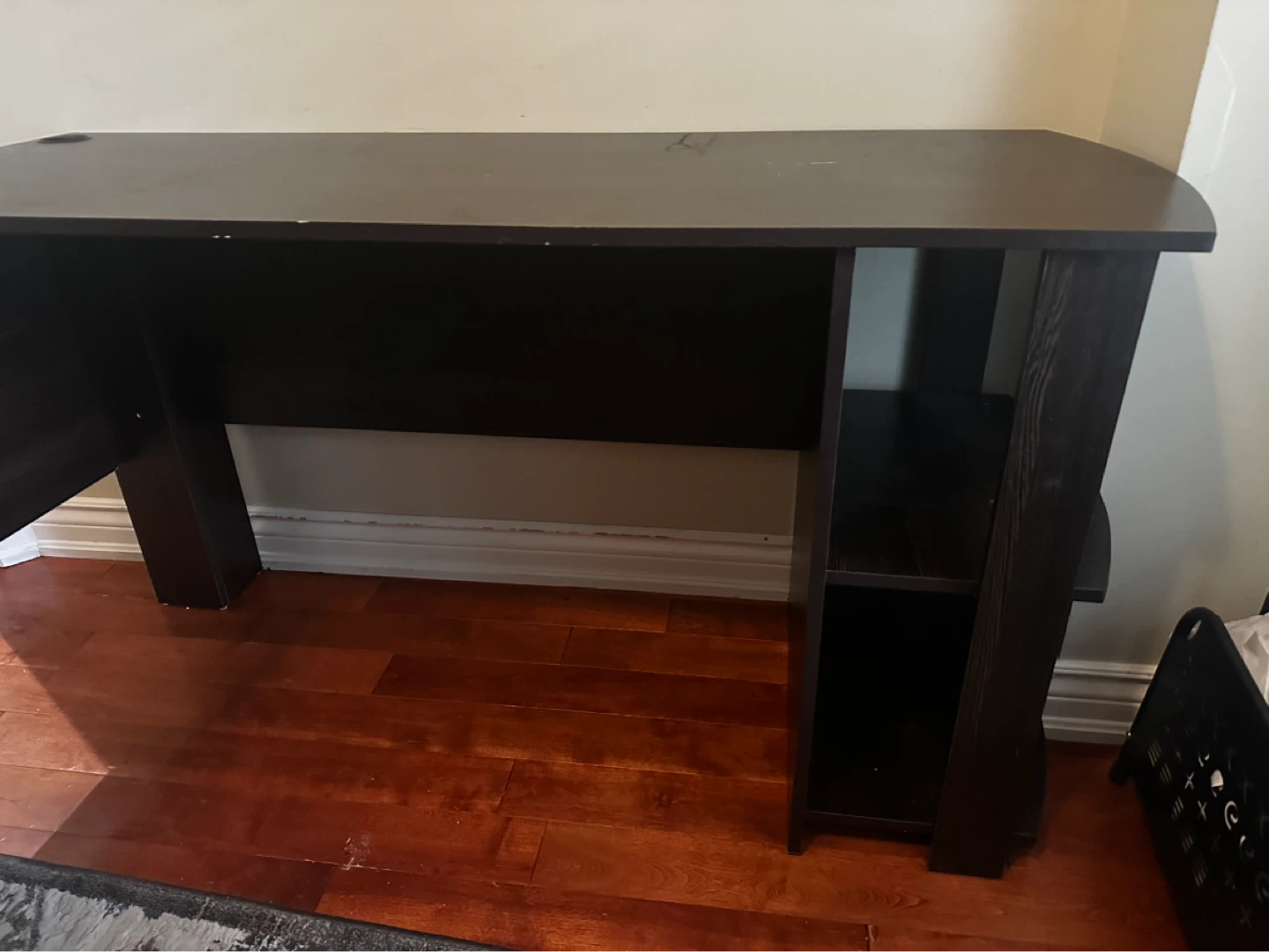 Dark Brown L-Shaped Desk - photo 3