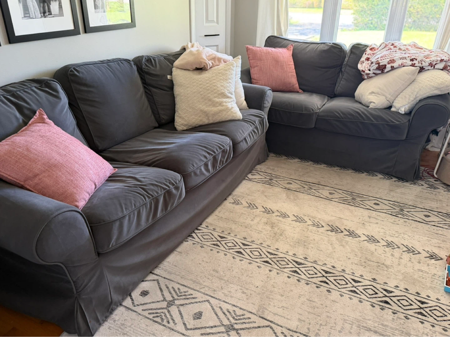Ikea upland sofa and Love seat- OBO need gone - photo 5