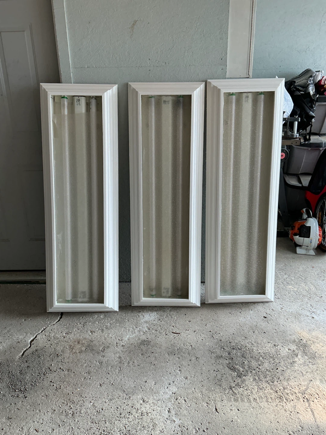 Set of 3 Fluorescent Light Fixtures