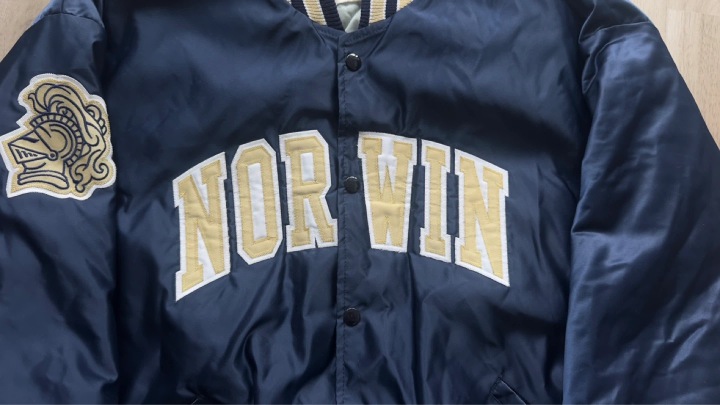 DeLong Nor Win Vintage Varsity Jacket Size 2XL - photo 2