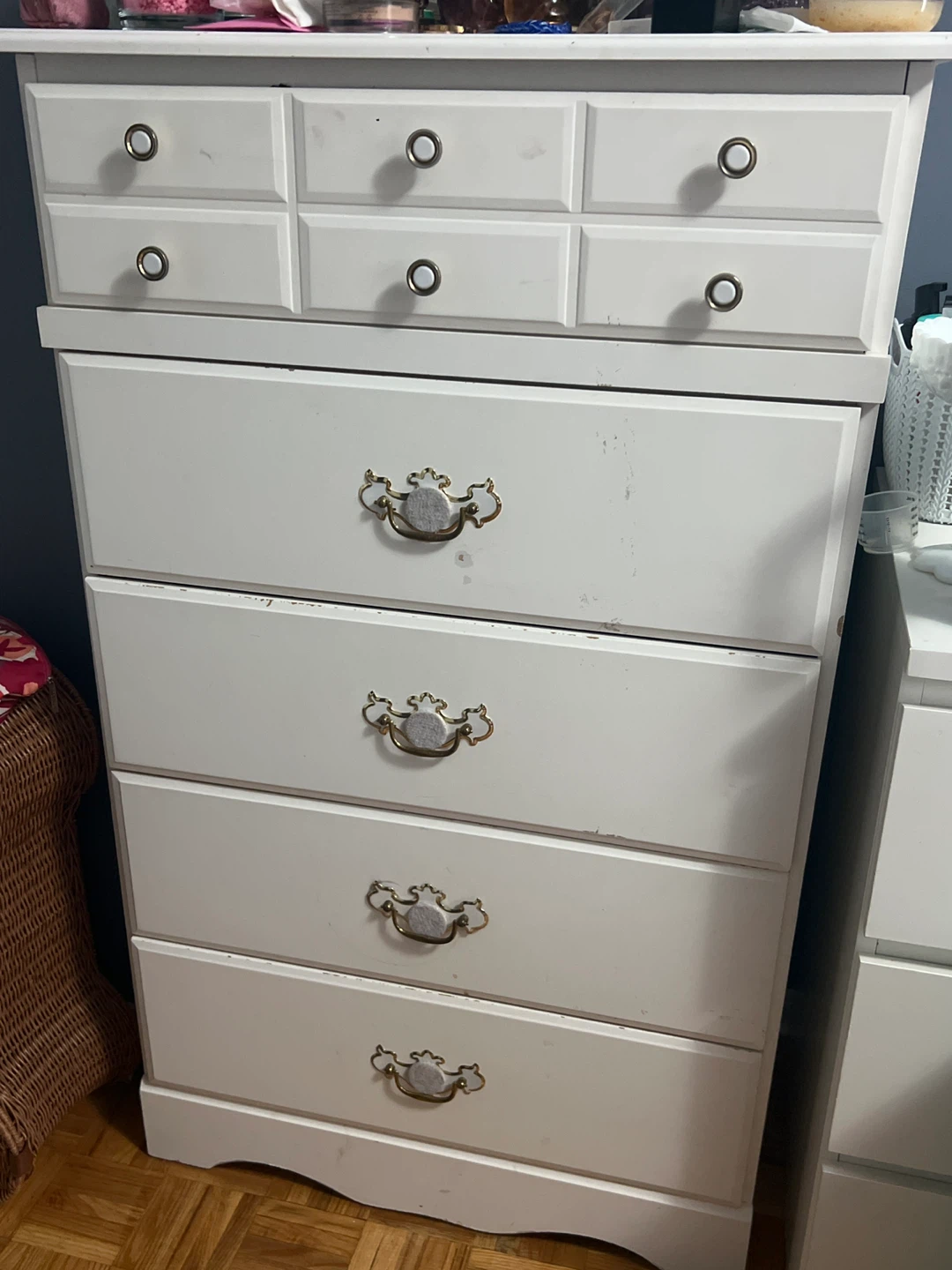 White 5 Drawer Dresser