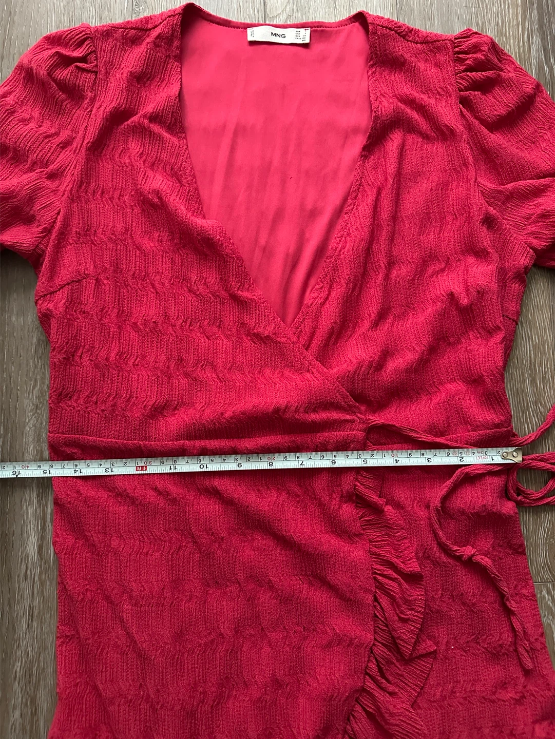 MNG Women's Pink Wrap Dress Size S - photo 5