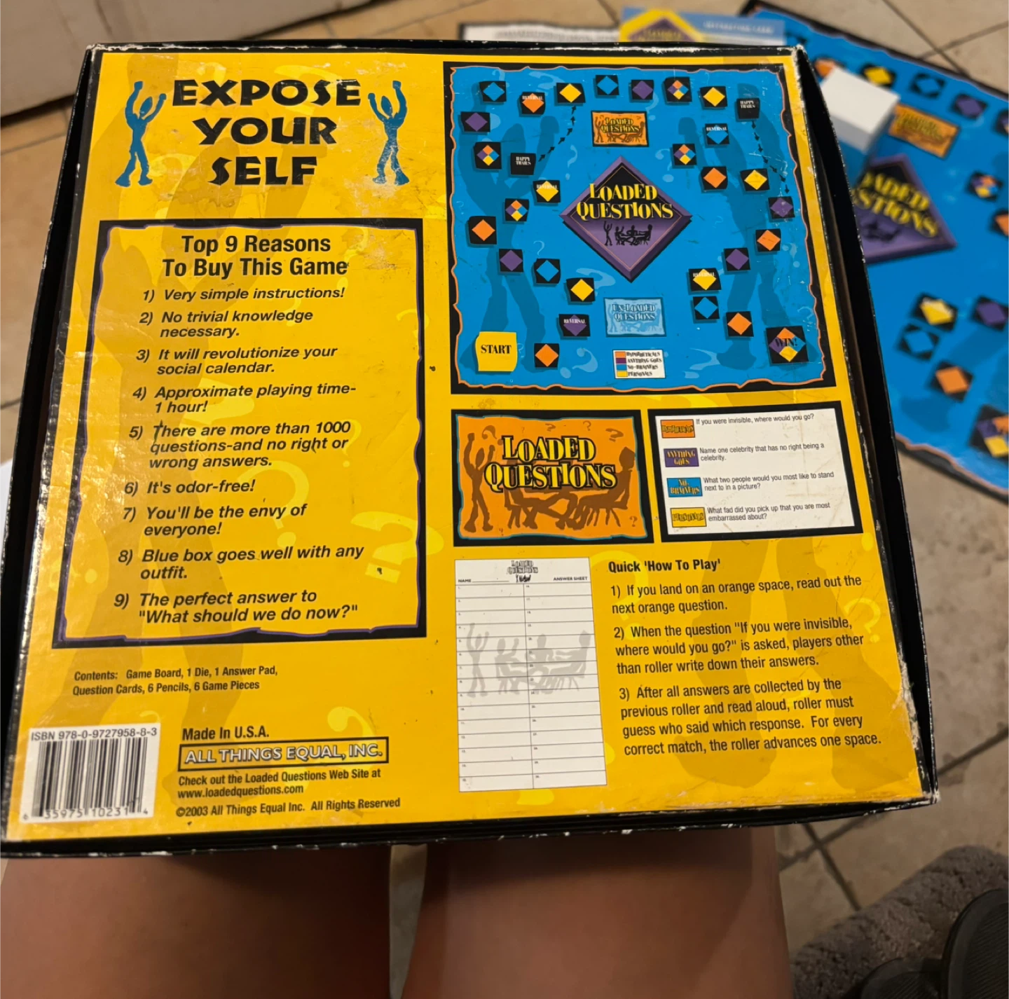 Loaded Questions Board Game - photo 3