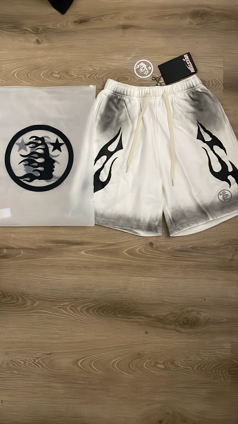 Hellstar Flame Shorts White