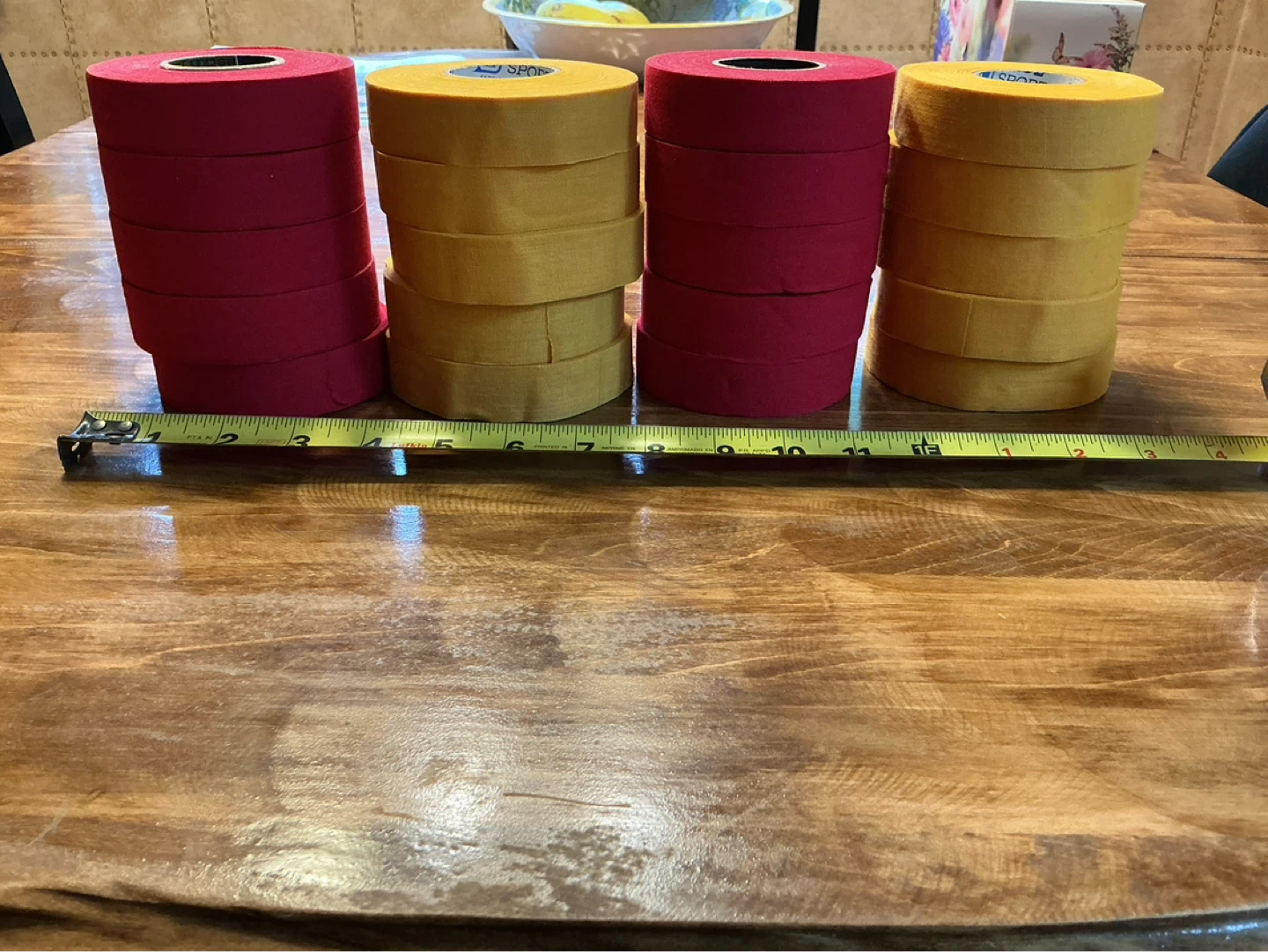 New 10 Rolls of Red & 10 Rolls of Yellow Sports Hockey Tape - photo 2
