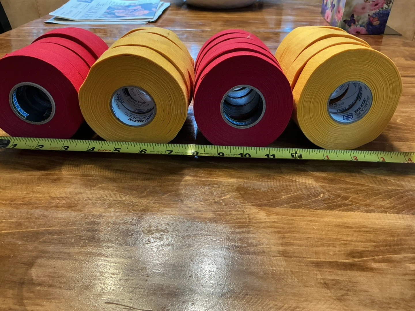 New 10 Rolls of Red & 10 Rolls of Yellow Sports Hockey Tape - photo 3