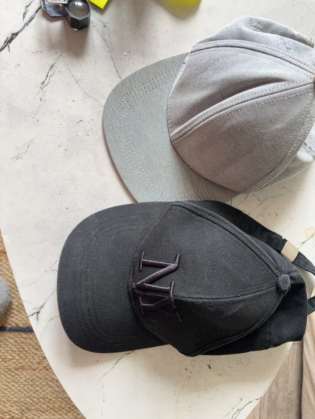 Two  Caps & Black NY Cap