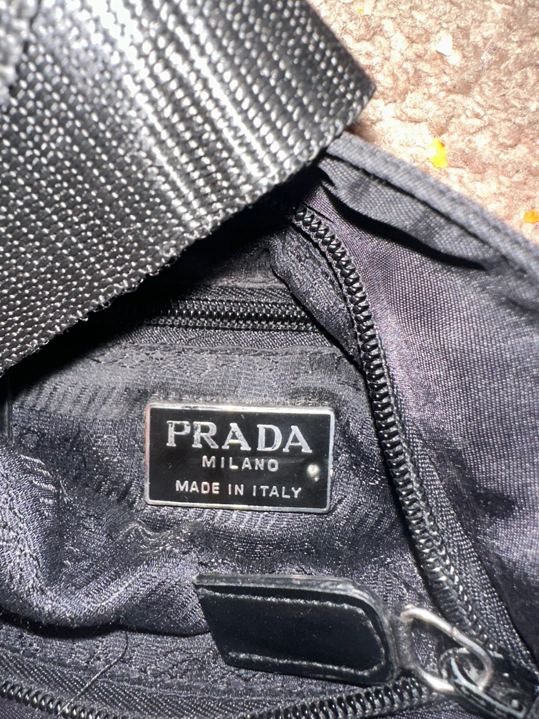 Prada Milano Black Nylon Messenger Bag