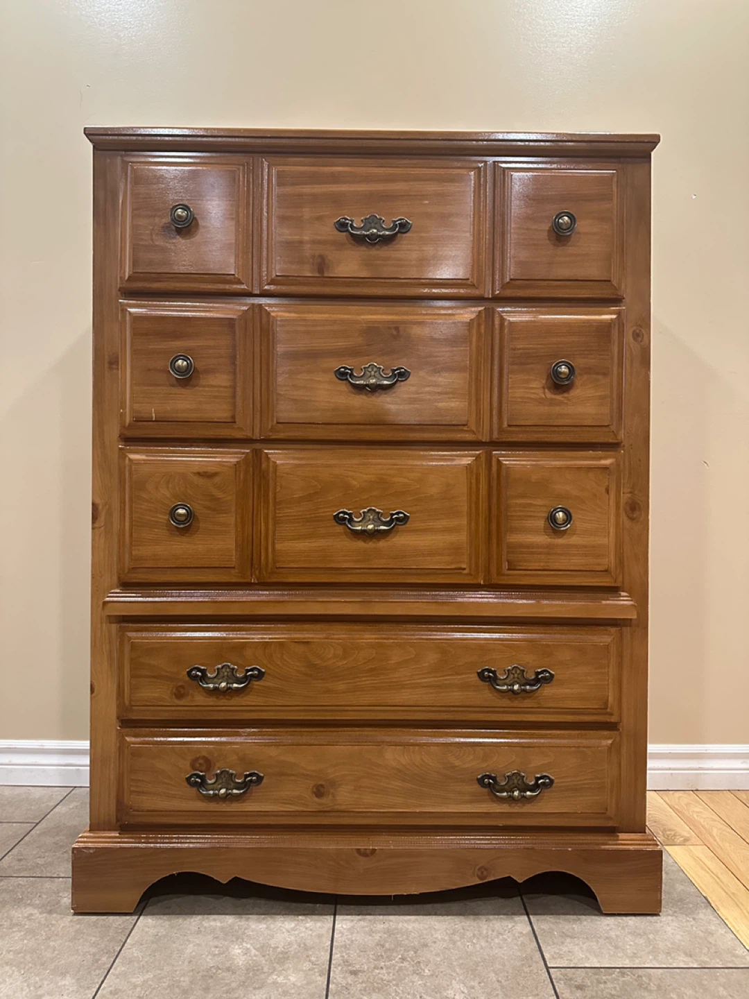 Ideal Furniture Solid Wood Tall Dresser (CAN DELIVER)