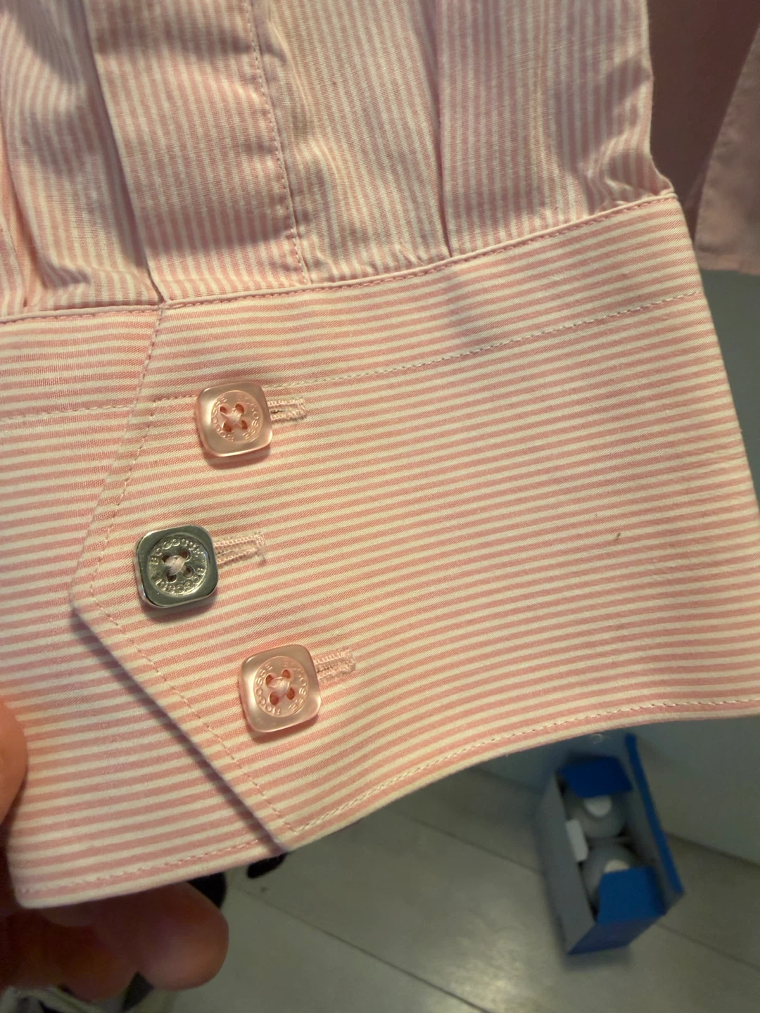 BOGOSSE Pink Striped Dress Shirt - photo 4