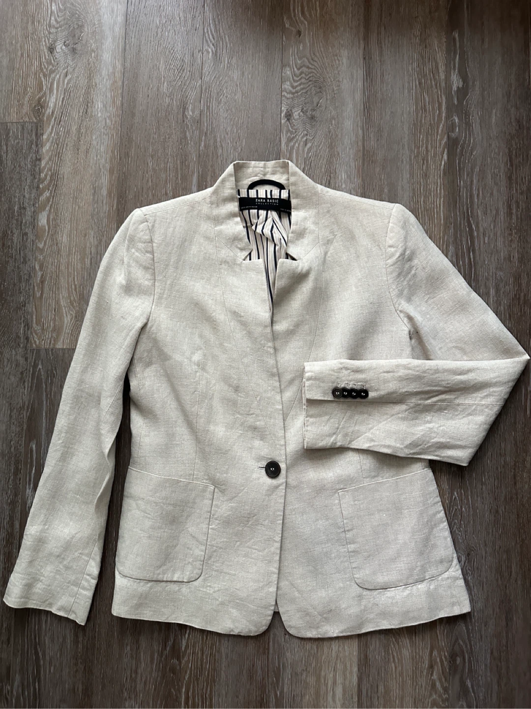 Zara Basic Linen Blazer - Size M