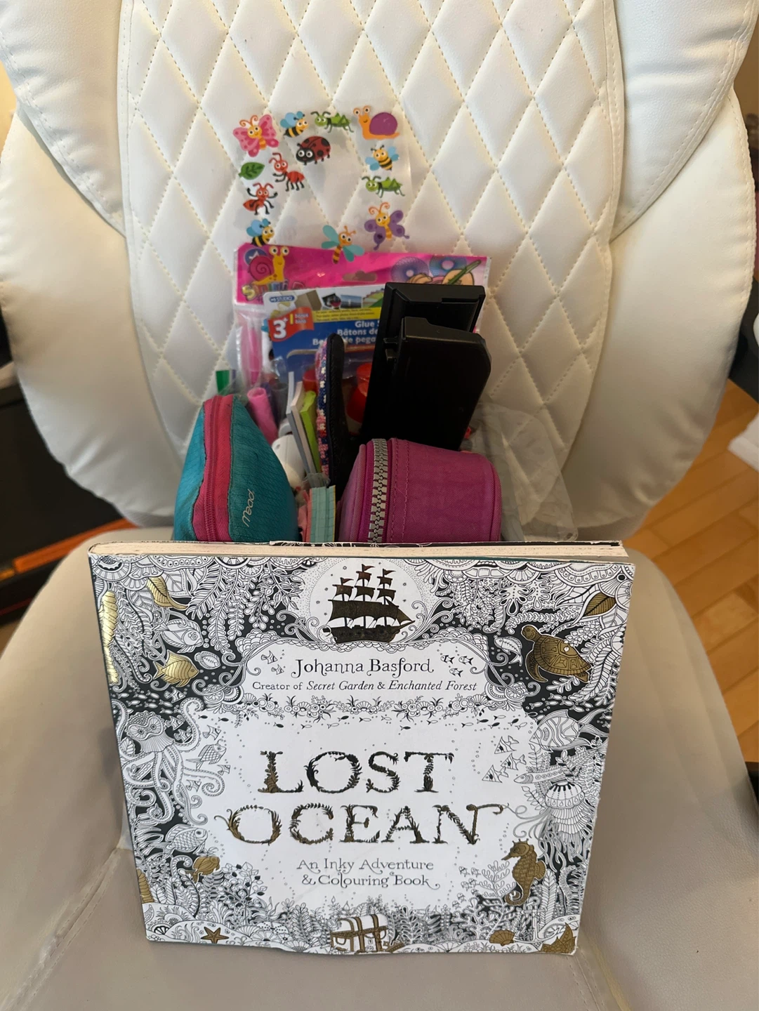 Assorted Craft Supplies + Coloring Book