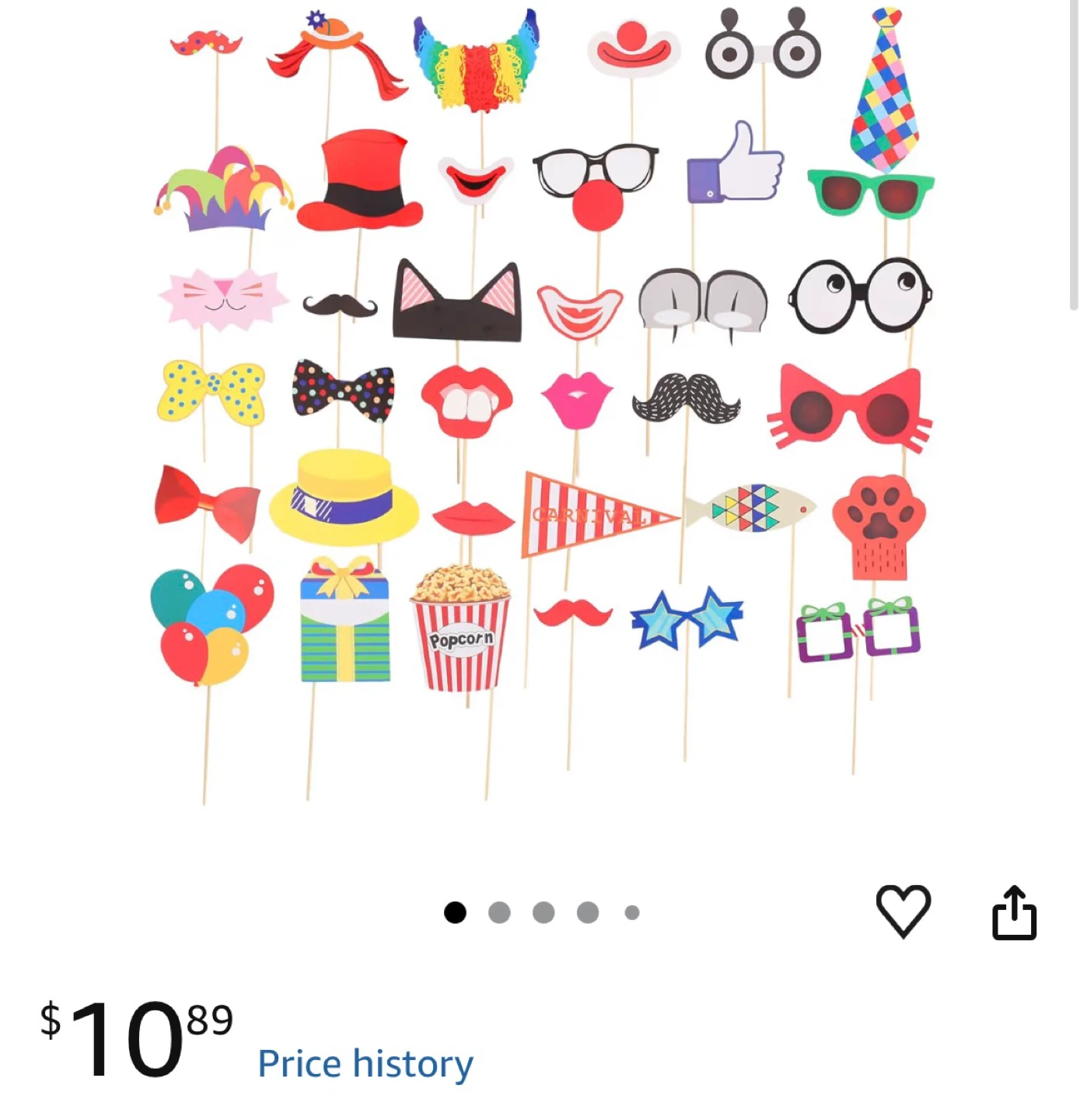 36 Piece Photo Booth Props