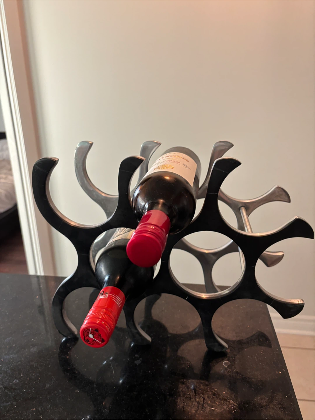 Vintage 9 Bottle, Counter Wine Rack. Original price $140 - photo 3