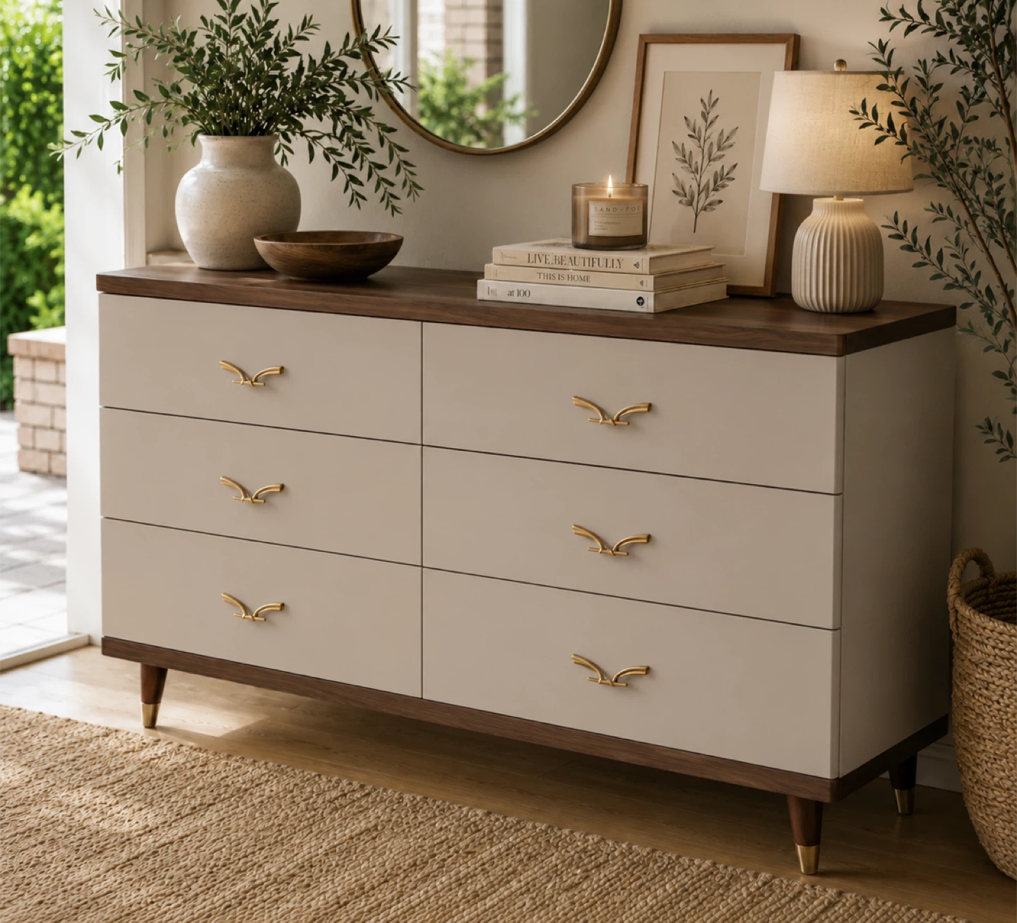 ✨ Refinished Walnut Dresser ✨