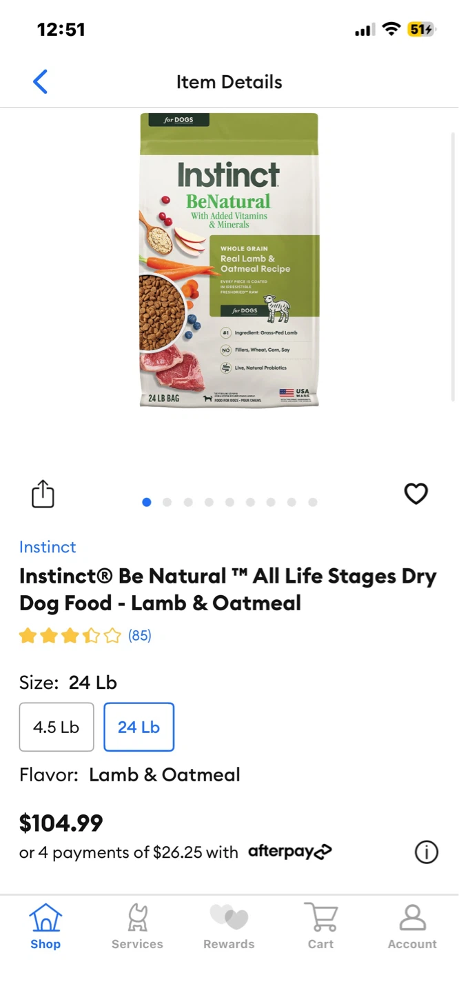 18lbs Instinct Lamb Dog Food - photo 3