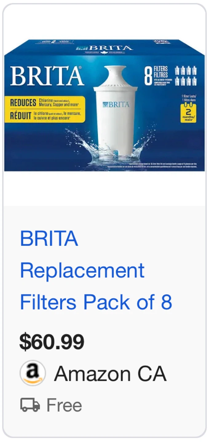BRITA Replacement Water Filters - Pack of 8