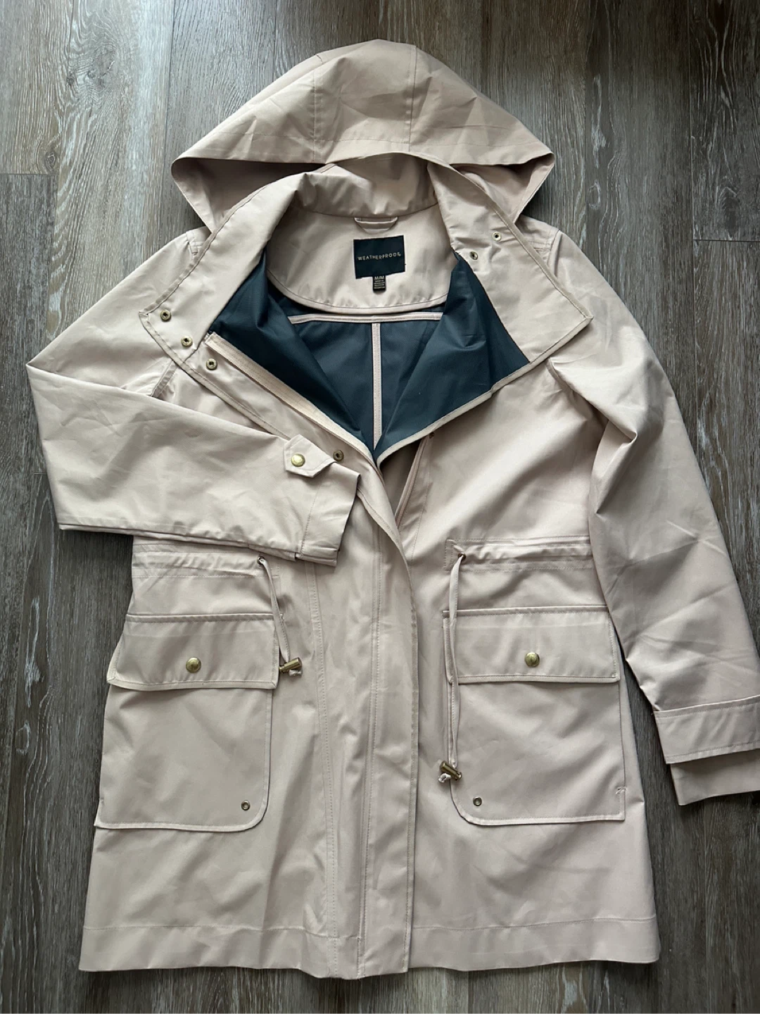 Weatherproof Women's M/M Beige Hooded Anorak Jacket