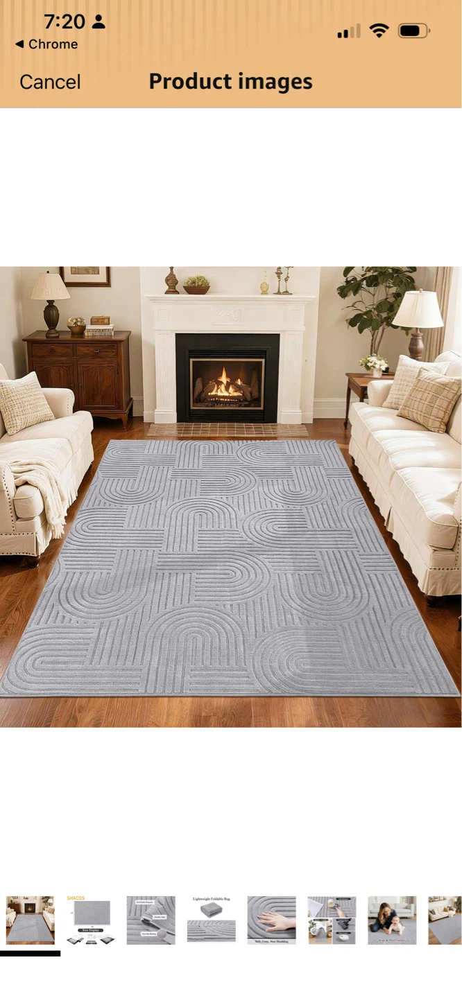 New Soft Fluffy Polyester Area Rug 8x10ft