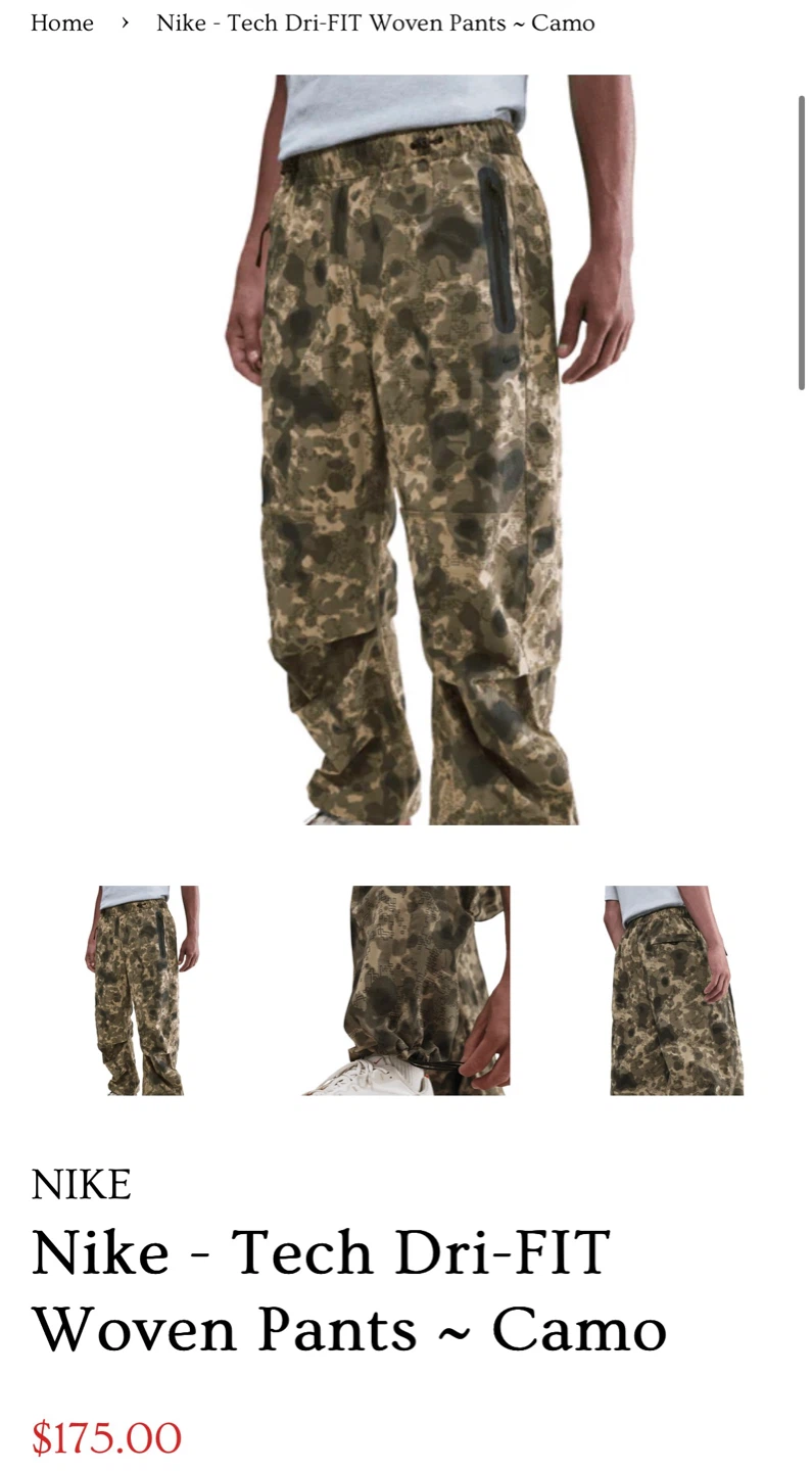 Nike Tech Men's Dri-FIT Woven Camo Loose-Fit Pants - Size L - photo 5
