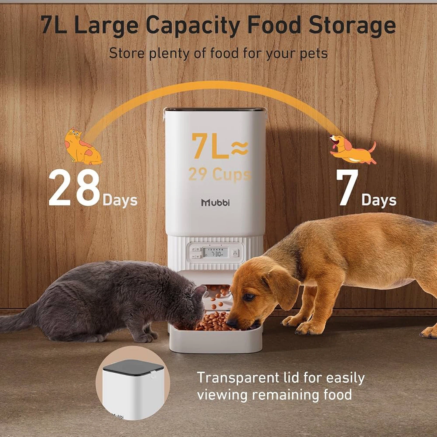 🔥NEW-Automatic Cat Feeder – 7L/29 Cups Smart Pet Food Dispenser - photo 3