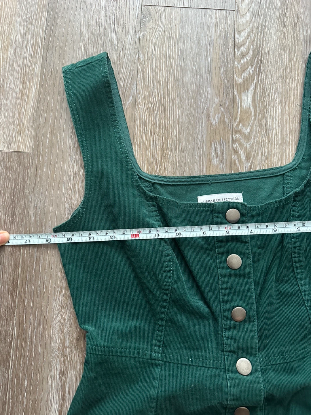 Urban Outfitters Corduroy Button-Front Dress - Green - photo 2