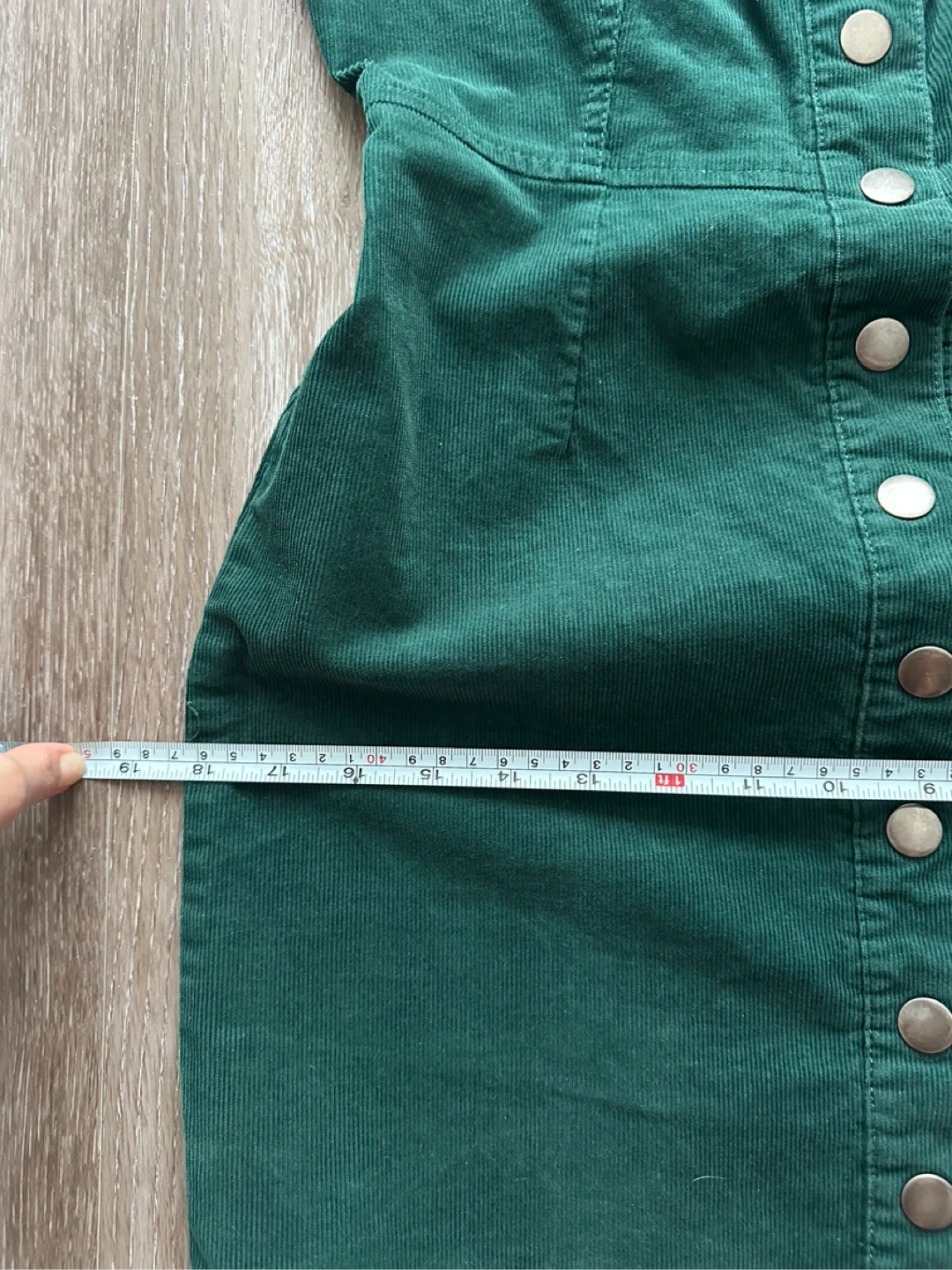 Urban Outfitters Corduroy Button-Front Dress - Green - photo 5