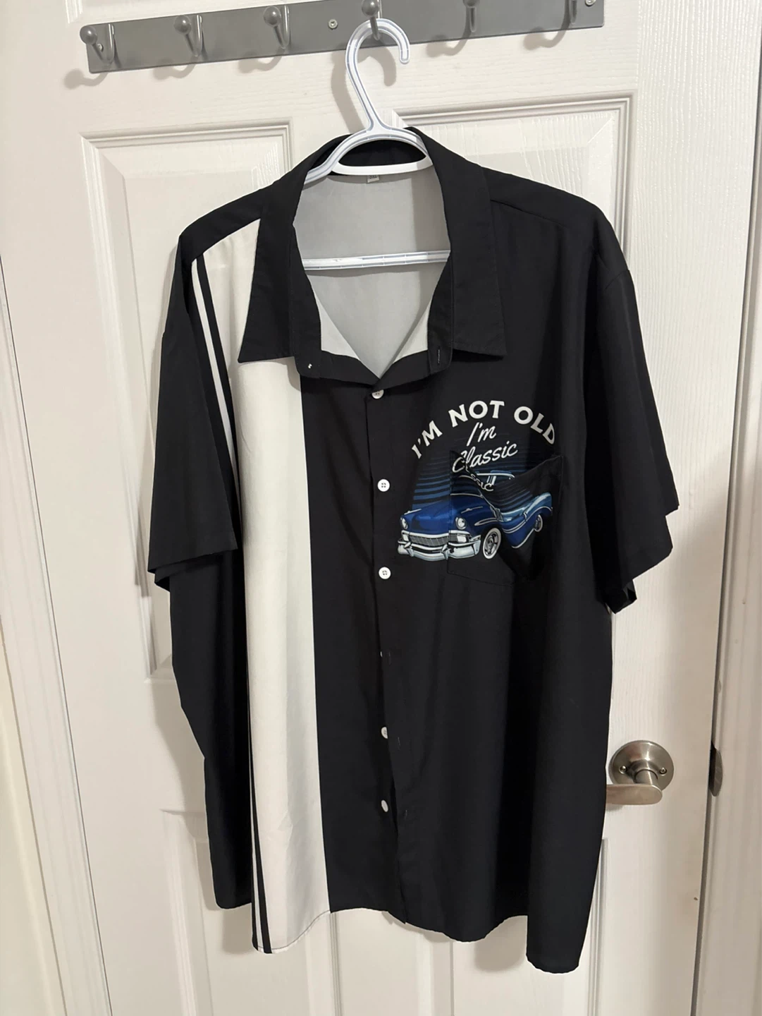 Men’s Retro Classic Car Bowling Shirt – 3XL