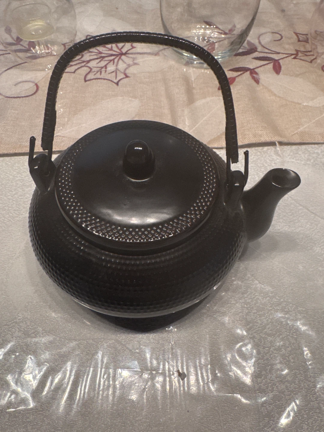 Black Cast Iron Teapot
