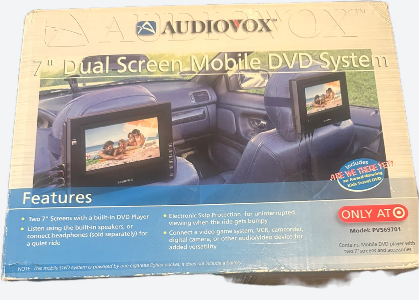 Audiovox 7" Dual Screen Mobile DVD System