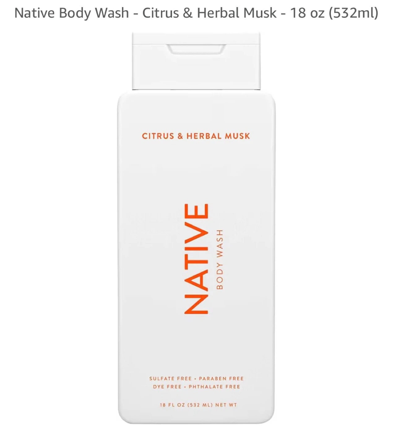BNIB Native Body Wash - Citrus & Herbal Musk - 18 oz - photo 5