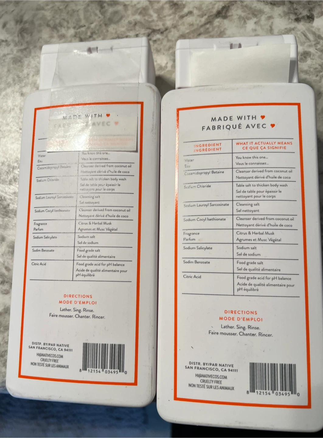 BNIB Native Body Wash - Citrus & Herbal Musk - 18 oz - photo 2