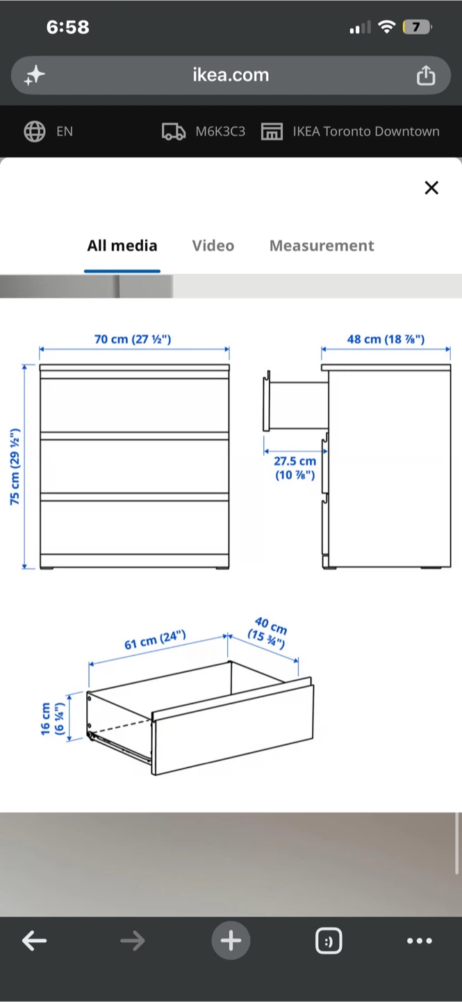 IKEA STORKLINTA 3-Drawer Chest White - photo 3