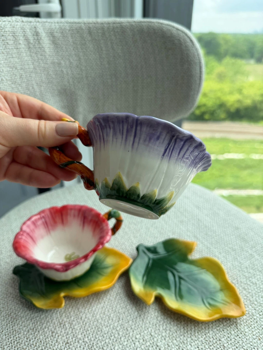 Floral Teacup and Saucer Set