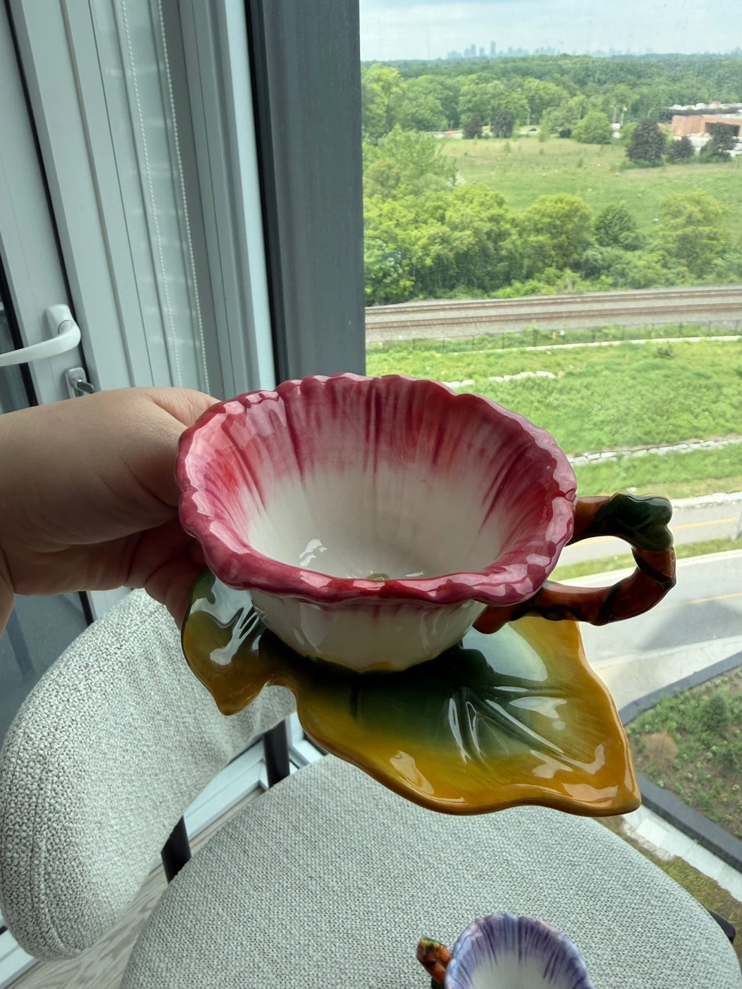 Floral Teacup and Saucer Set - photo 2