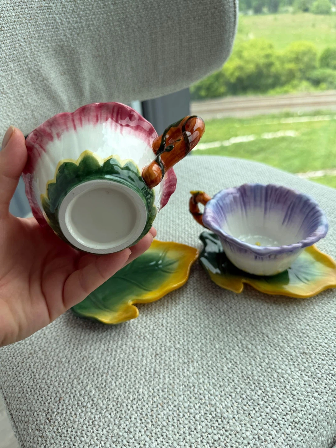 Floral Teacup and Saucer Set - photo 3