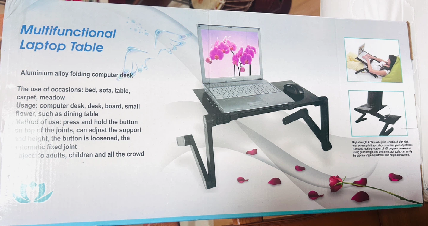 Multifunctional Aluminum Alloy Folding Laptop Table