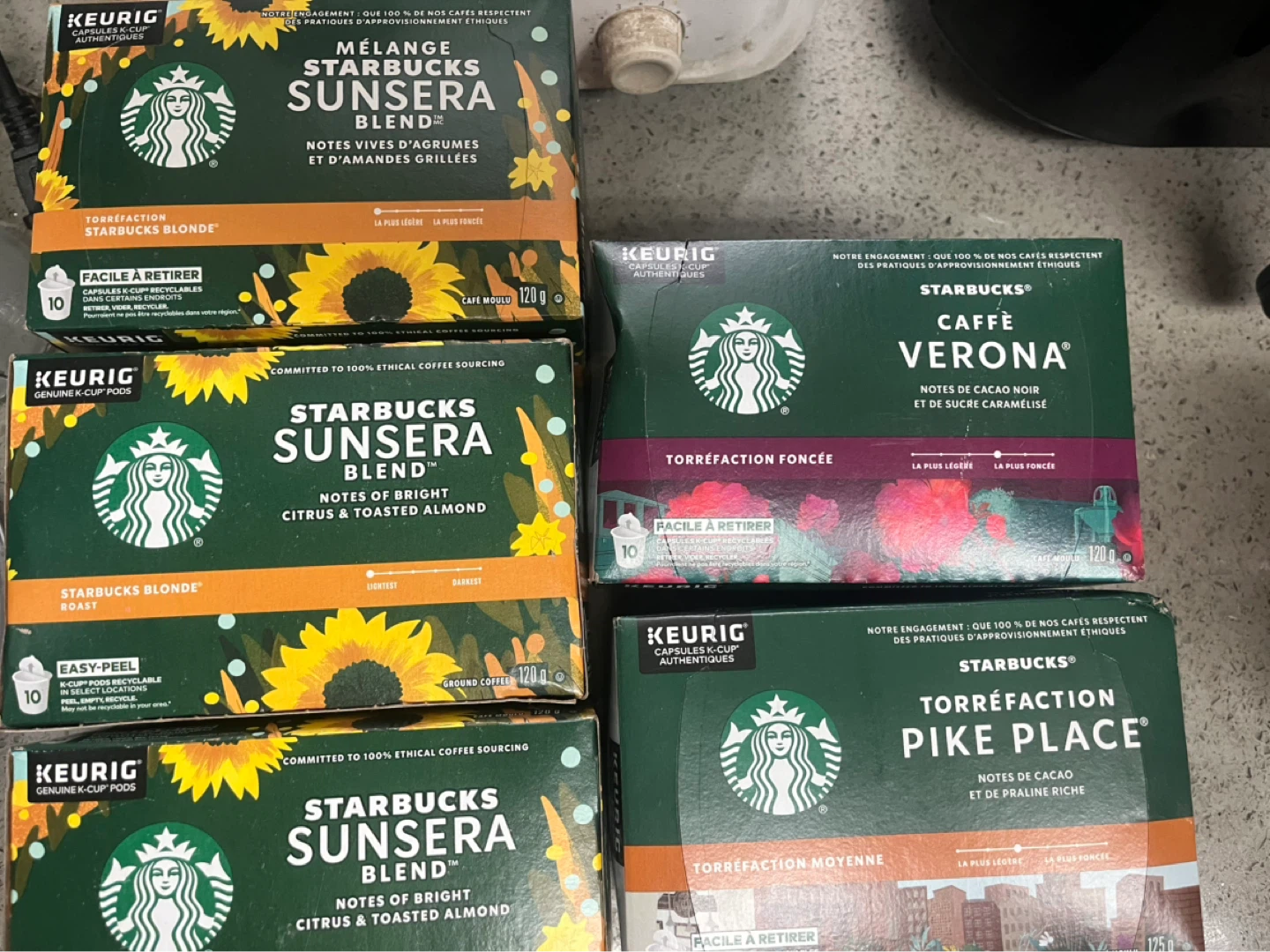 5 bundle Starbucks K-Cup Pods - 3 Variety Packs