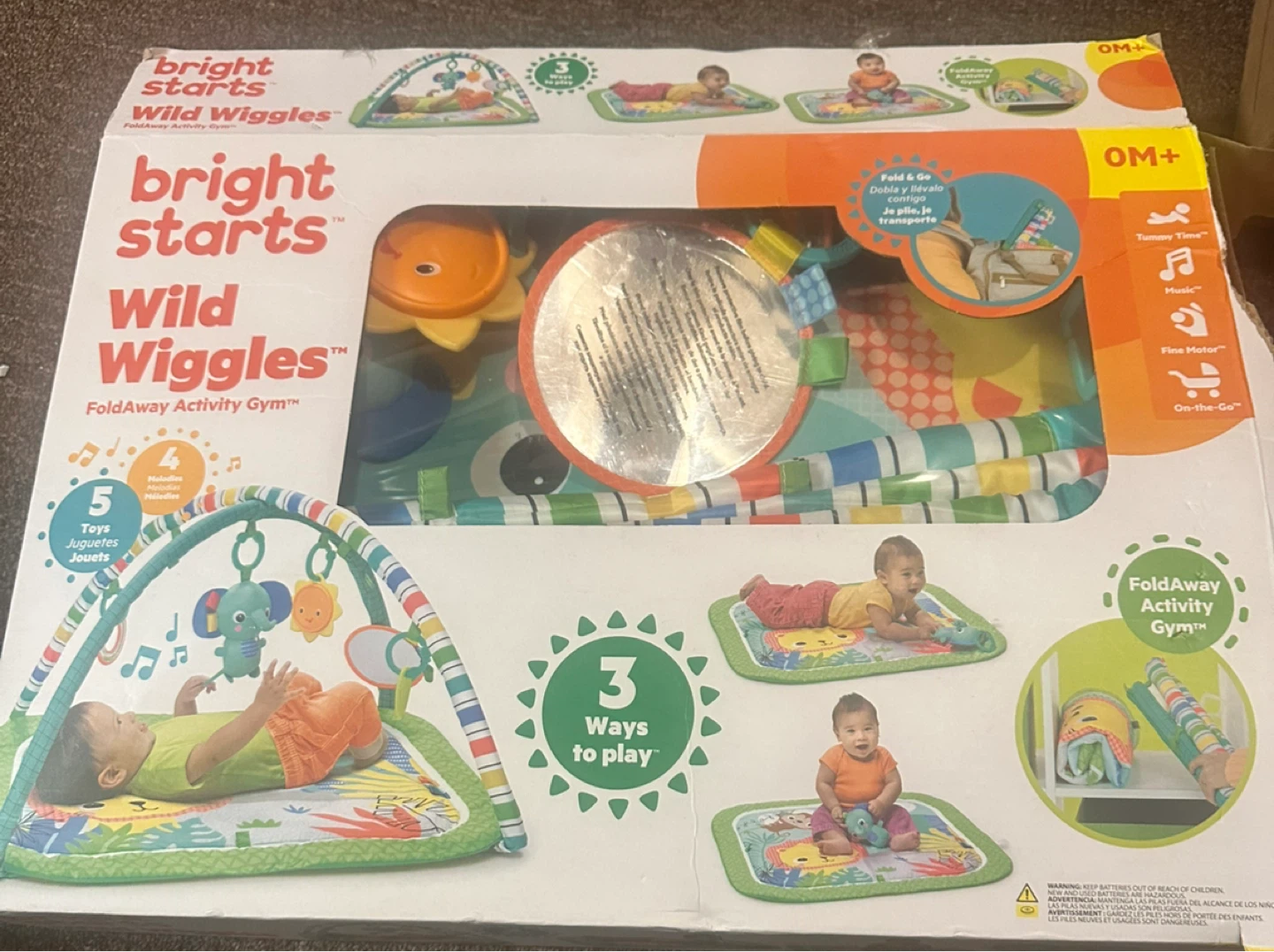 Bright Starts Wild Wiggles FoldAway Activity Gym