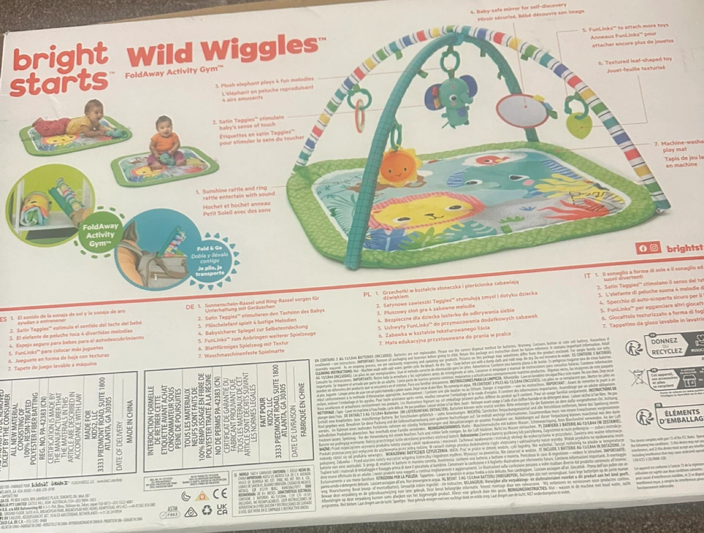 Bright Starts Wild Wiggles FoldAway Activity Gym - photo 3