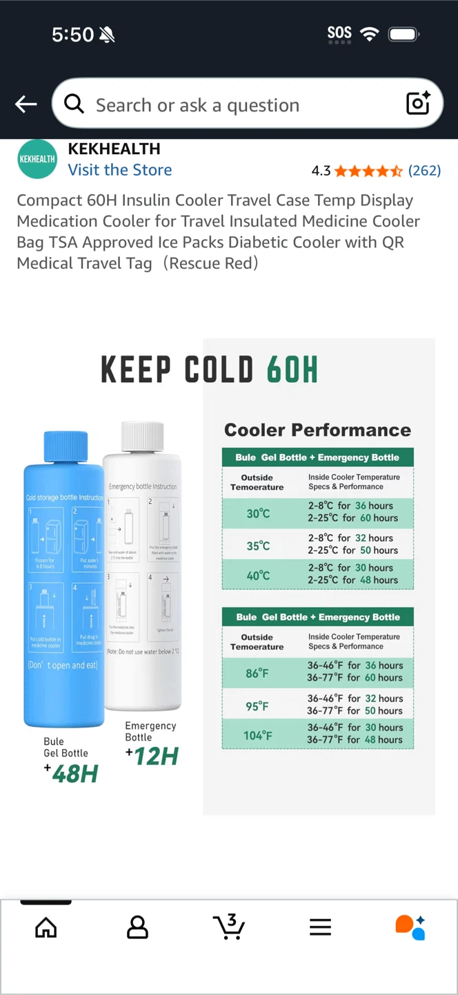 KEKHEALTH Compact 60H Insulin Cooler Travel Case - photo 4