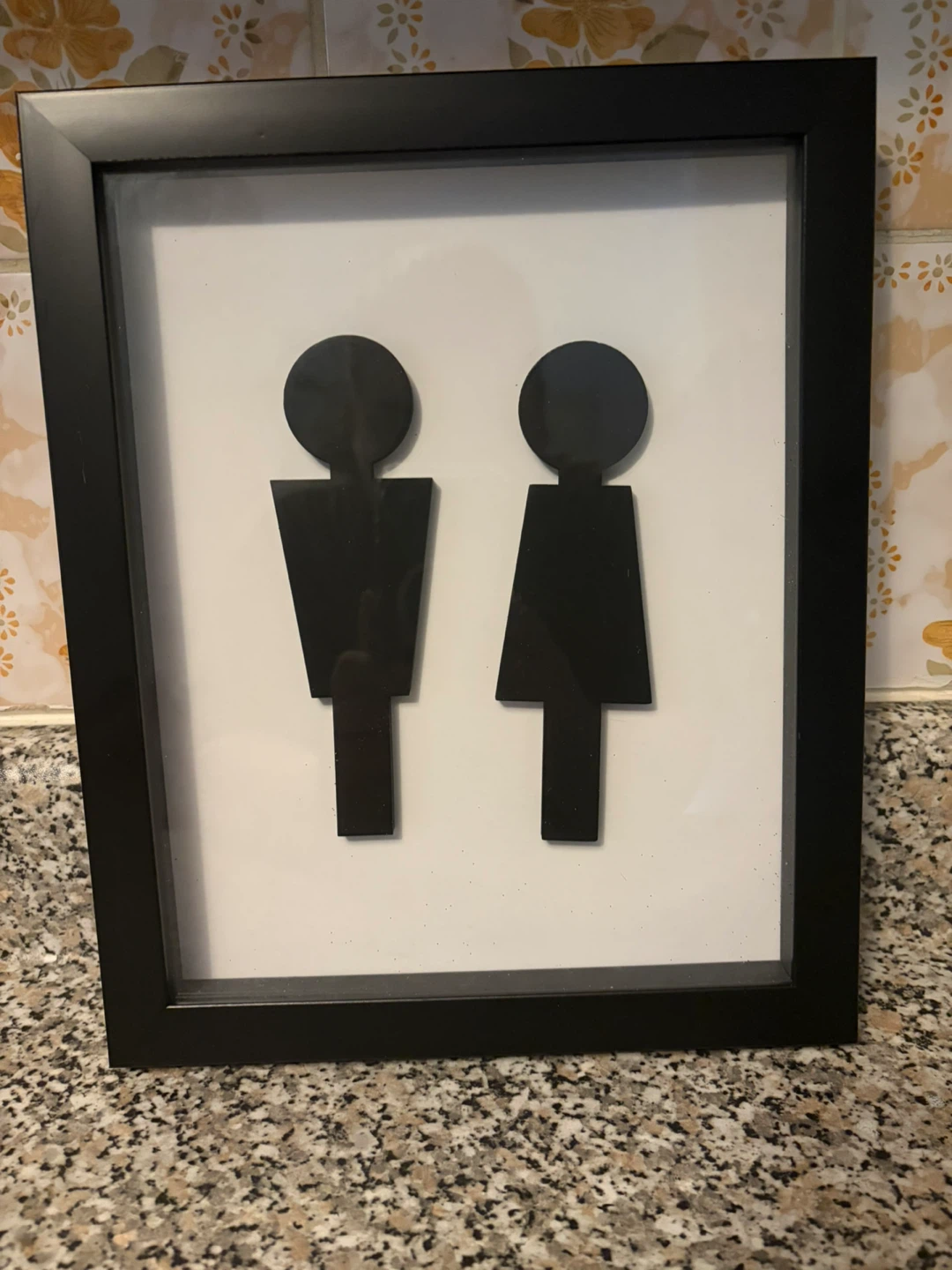 Framed Washroom Sign