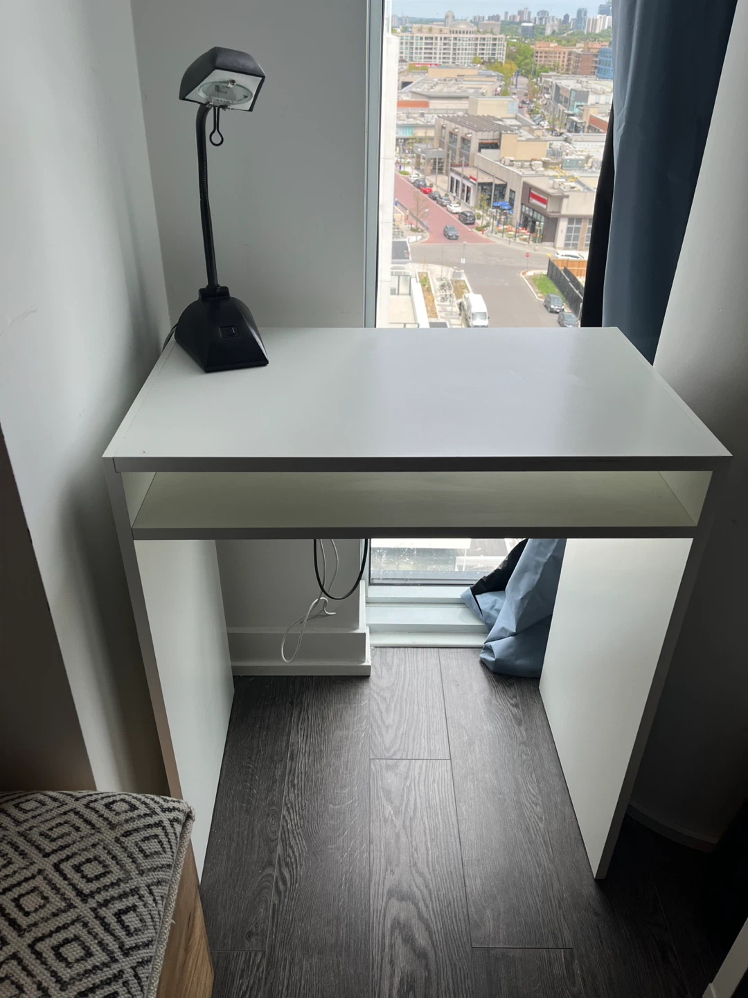 White Desk with Shelf