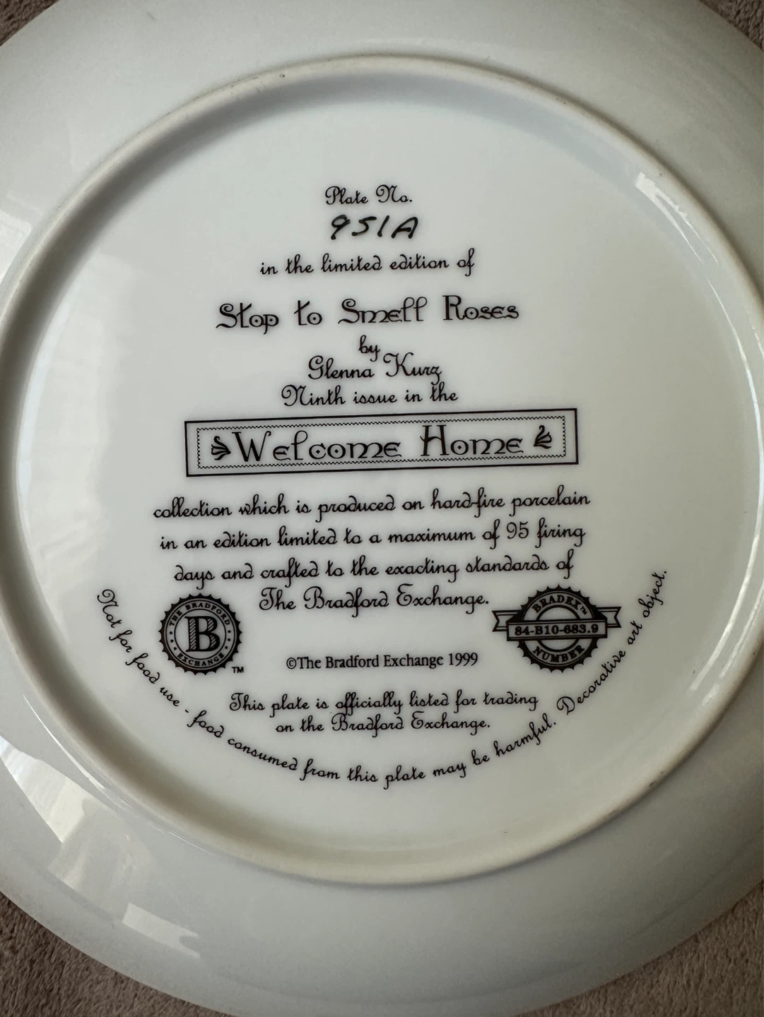 The Bradford Exchange "Stop to Smell Roses" Decorative Plate - photo 4