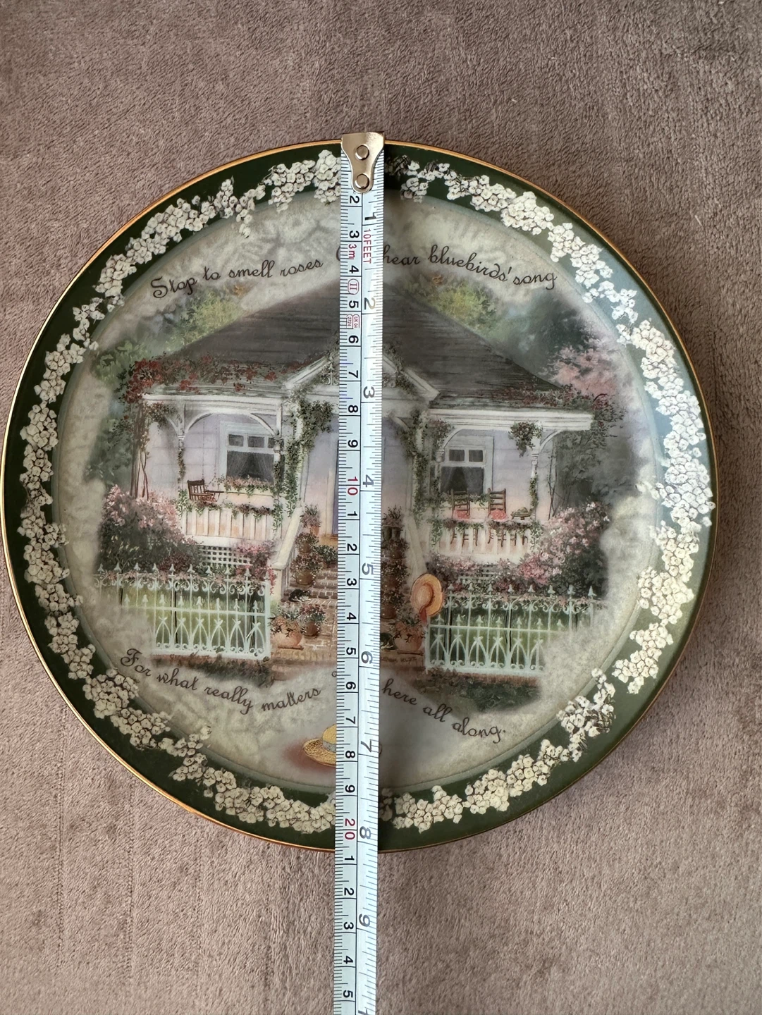 The Bradford Exchange "Stop to Smell Roses" Decorative Plate - photo 3