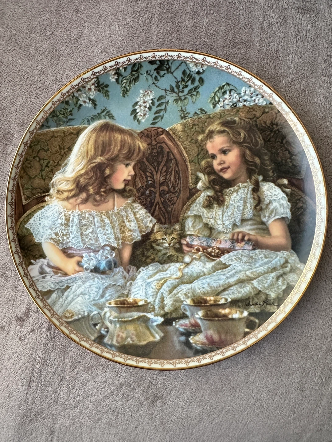 Vintage Sandra Kuck "Best Friends" Decorative Plate